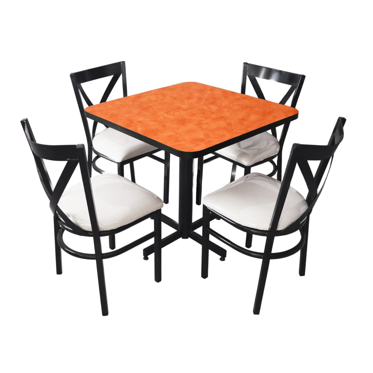 Conjunto Modelo Roma Naranja Deslavado - estándar 4 sillas view 17