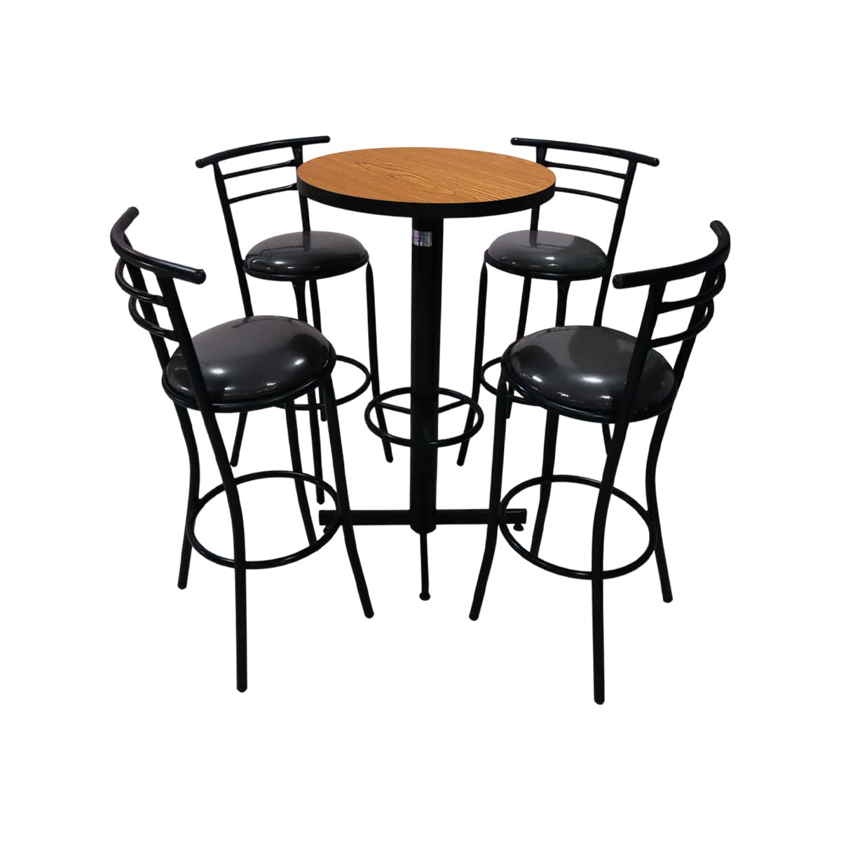 Conjunto Periquero Modelo Chabeli Roble - 4 bancos view 2