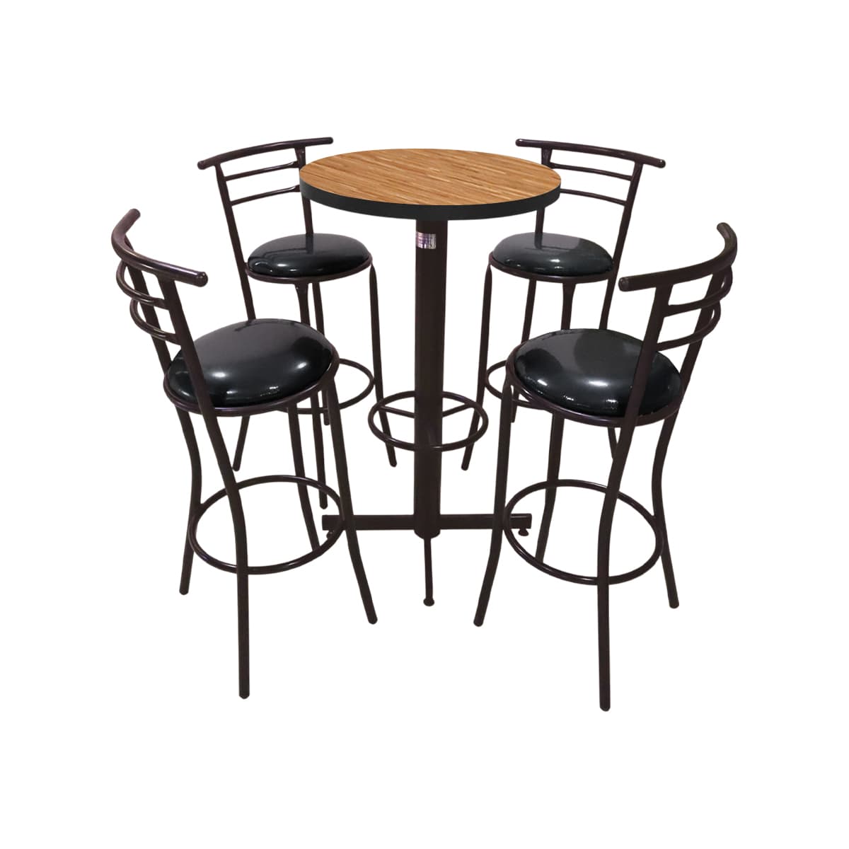 Conjunto Periquero Modelo Chabeli Golden Bambú - 4 bancos view 4