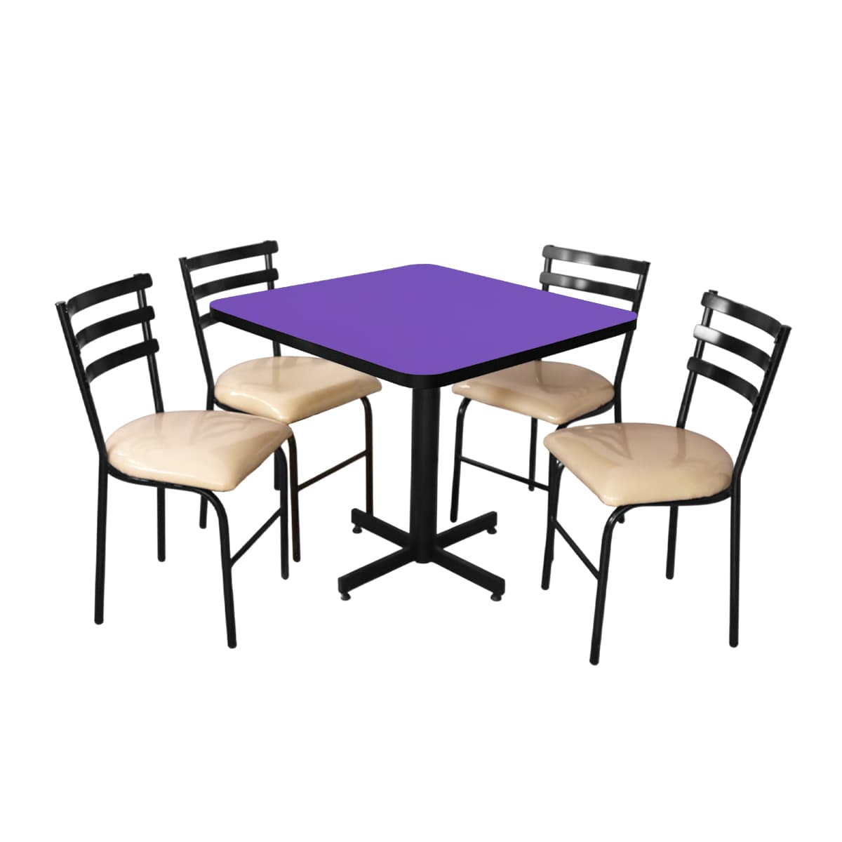 Conjunto Modelo Panda Morado - estándar 4 sillas