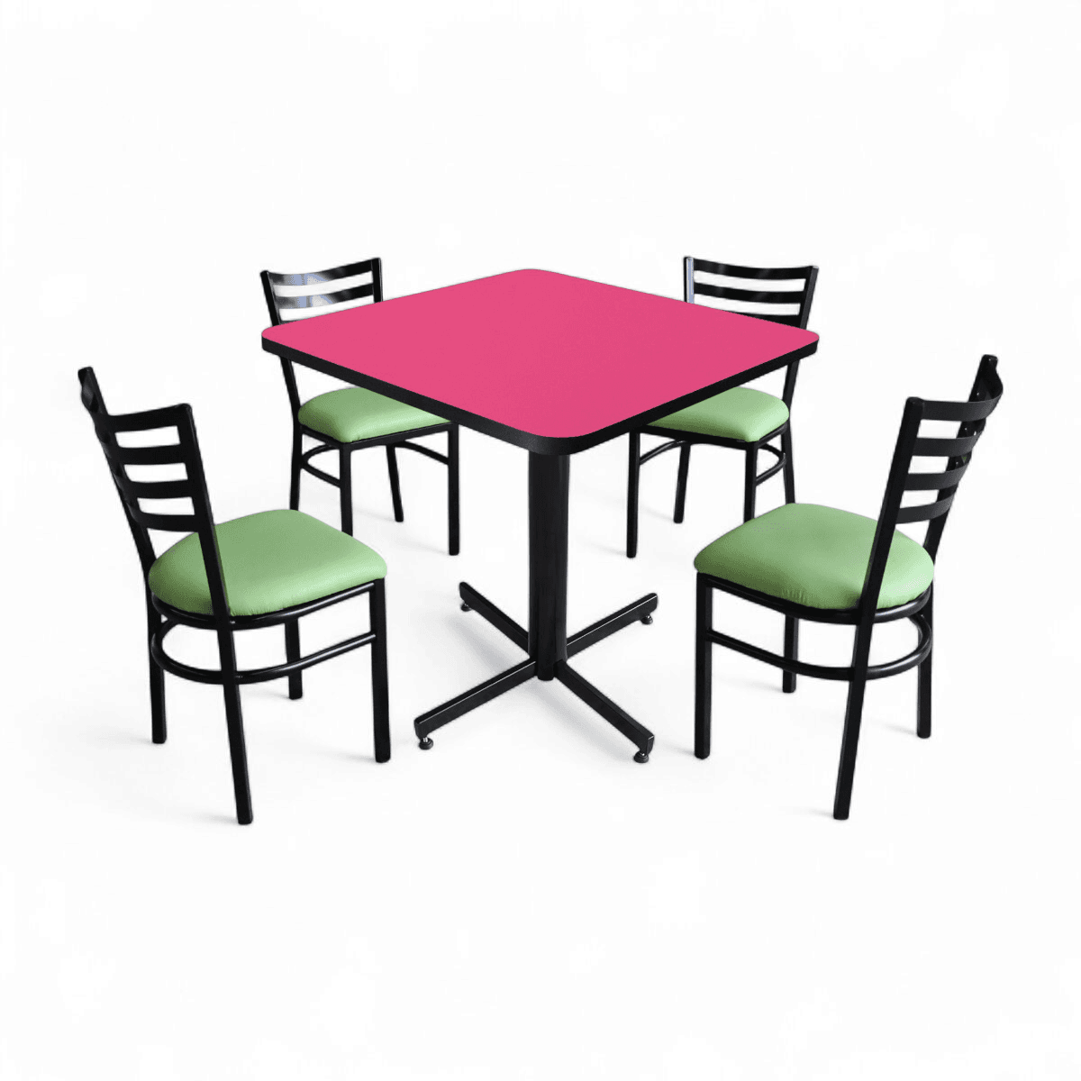 Conjunto Modelo Italia Rosa Mate - estándar 4 sillas view 9