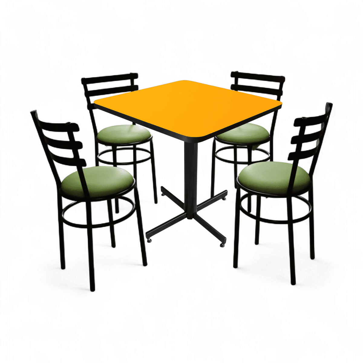 Conjunto Modelo Solera Amarillo Liso - estándar 4 sillas view 6