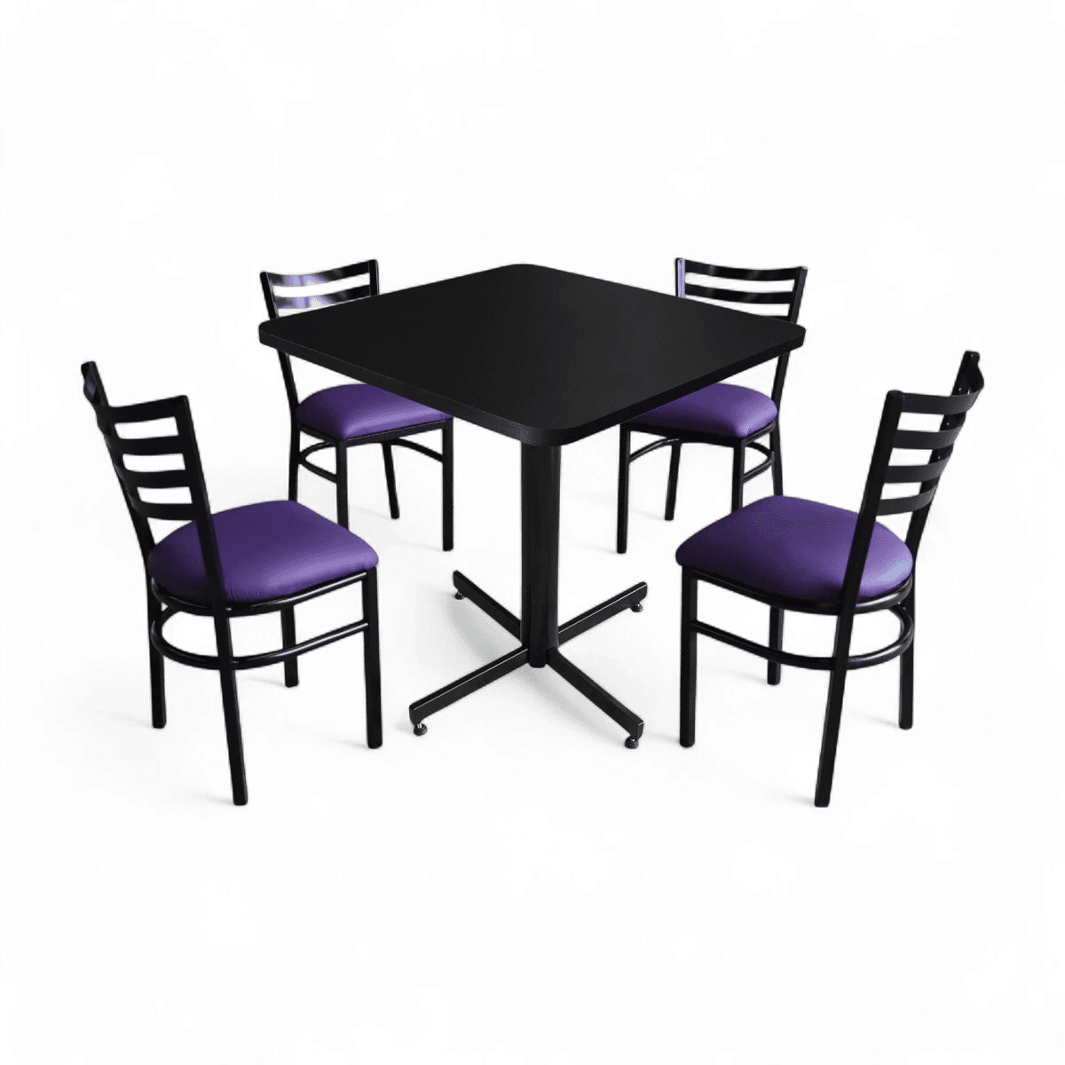 Conjunto Modelo Italia Negro Mate - estándar 4 sillas view 14