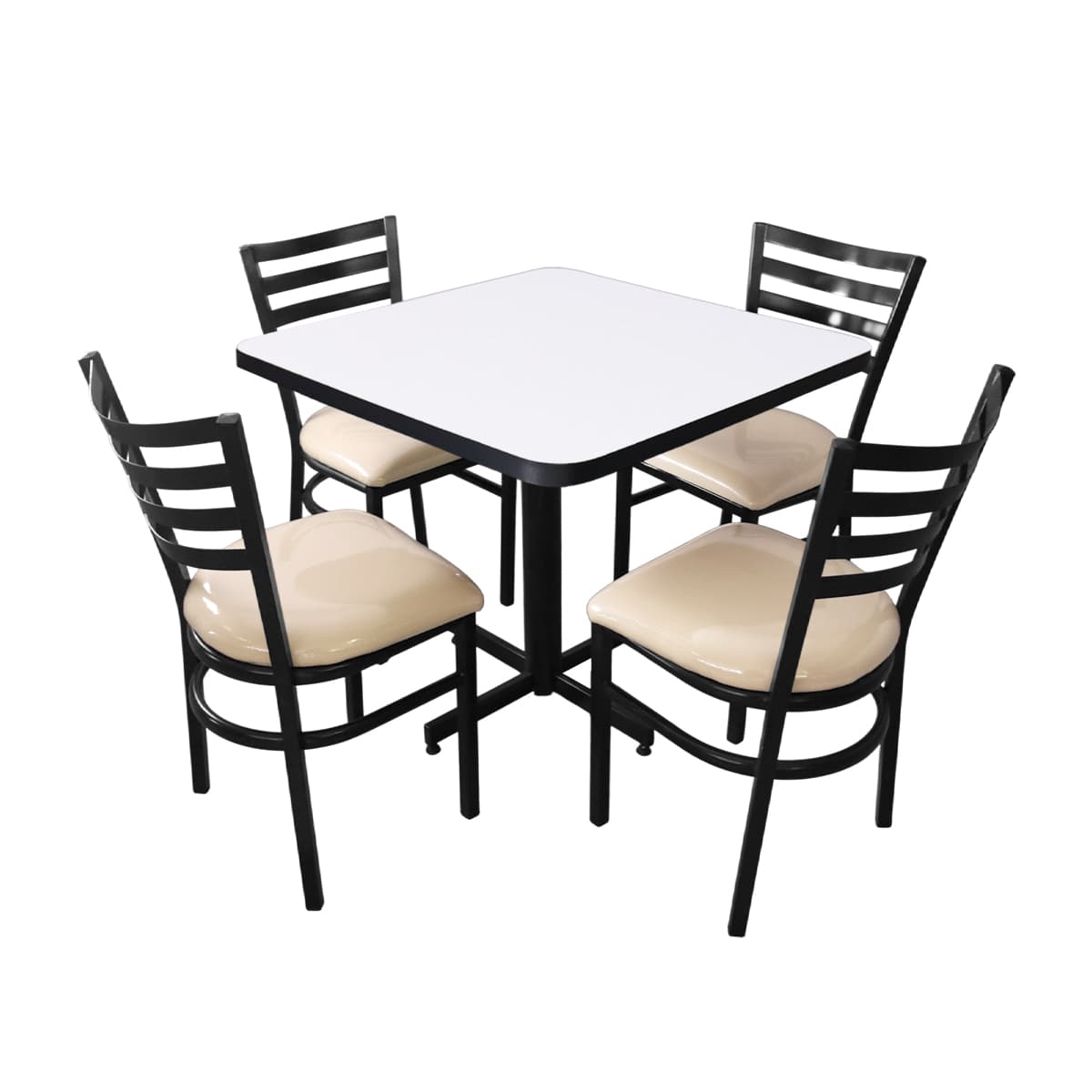 Conjunto Modelo Italia Blanco - estándar 4 sillas