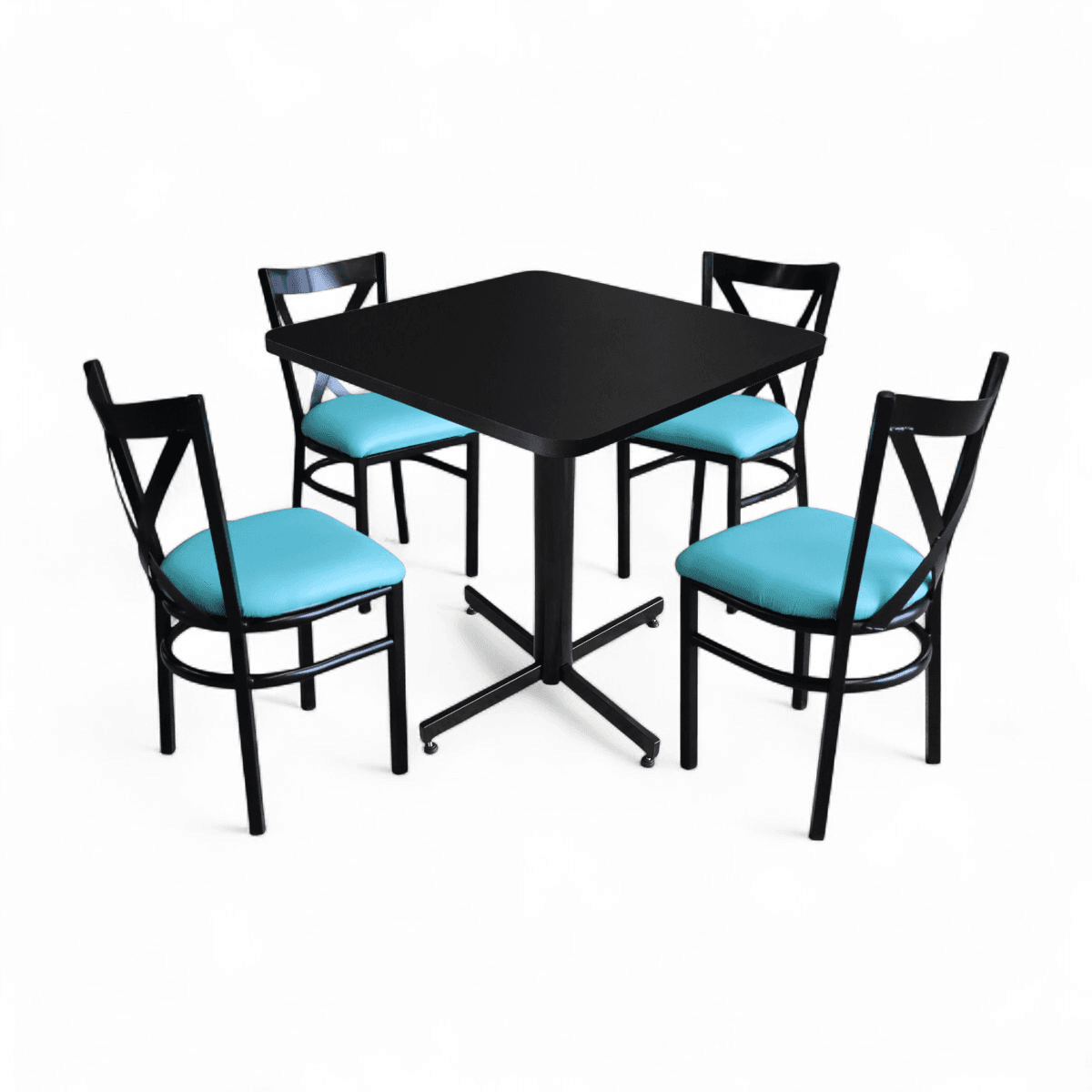 Conjunto Modelo Roma Negro Mate - estándar 4 sillas view 6