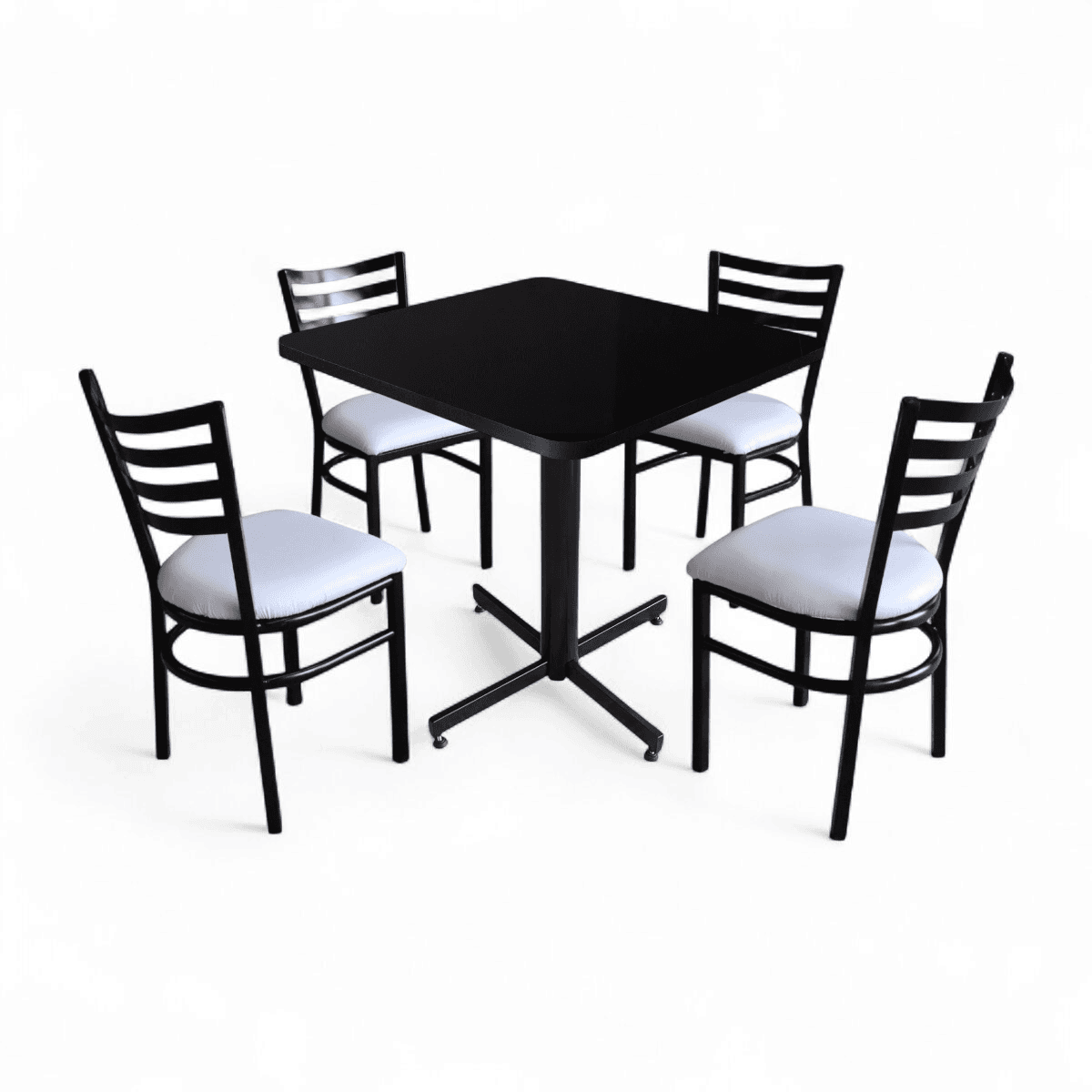 Conjunto Modelo Italia Negro Brillante - estándar 4 sillas view 3