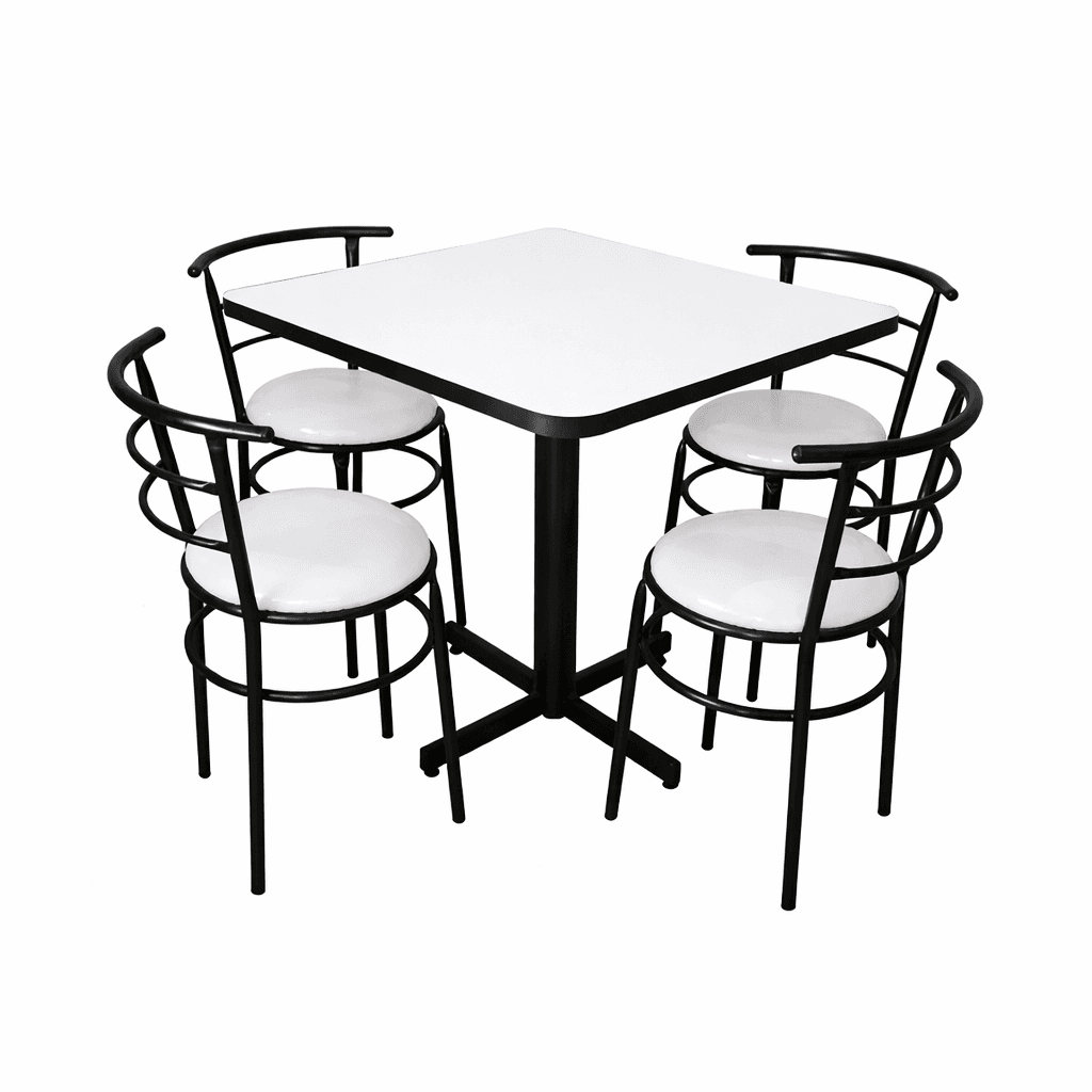 Conjunto Modelo Chabeli Blanco - estándar 4 sillas