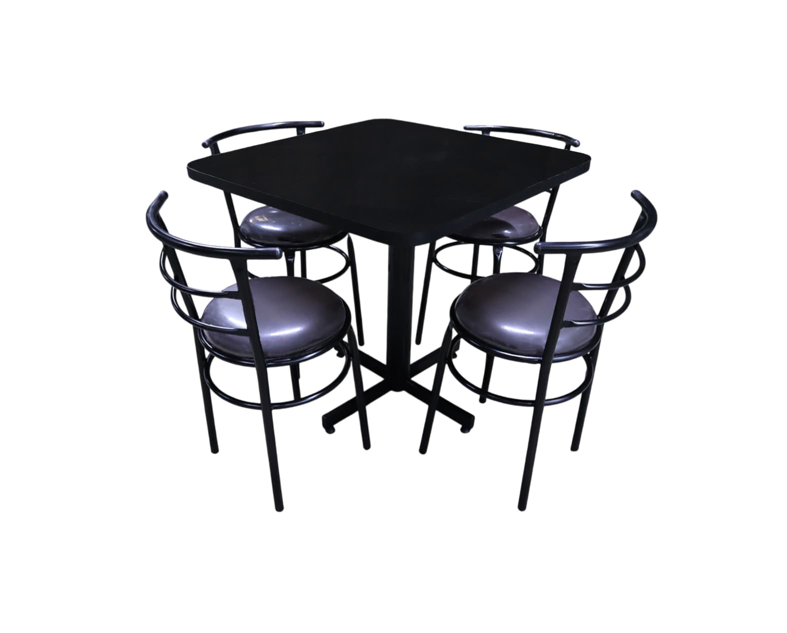 Conjunto Modelo Chabeli Negro Brillante - estándar 4 sillas view 4