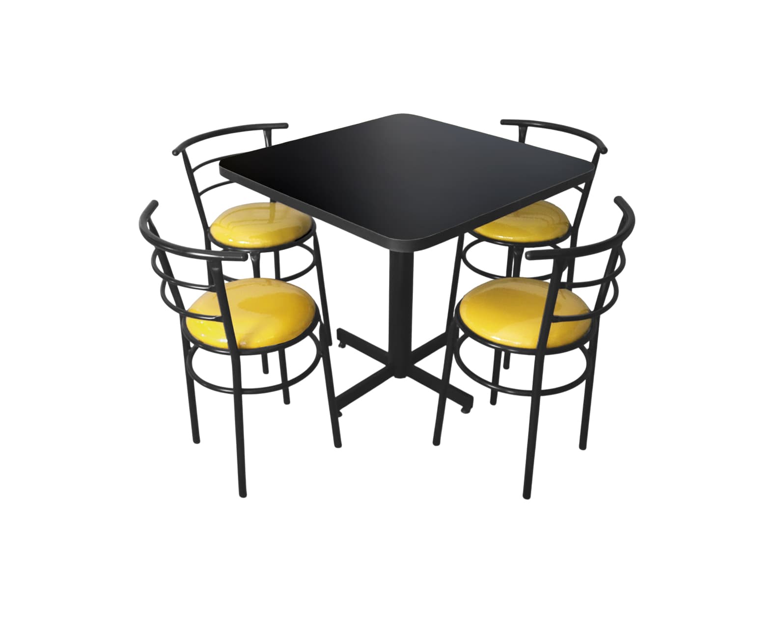 Conjunto Modelo Chabeli Negro Mate - estándar 4 sillas view 7