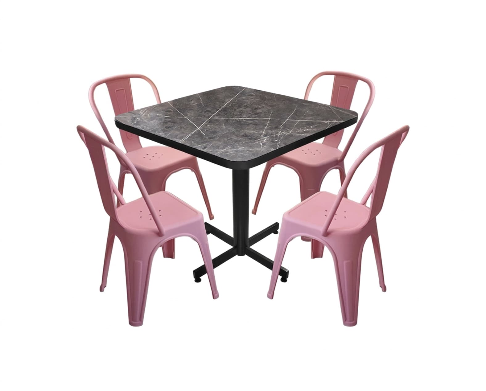 Conjunto Modelo Tolix Gris Carrara  - estándar 4 sillas view 3