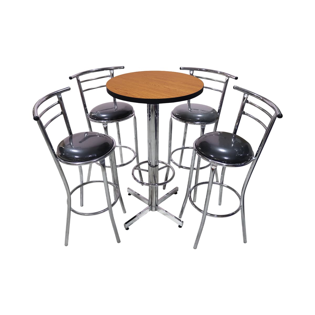 Conjunto Periquero Modelo Chabeli Roble - 4 bancos