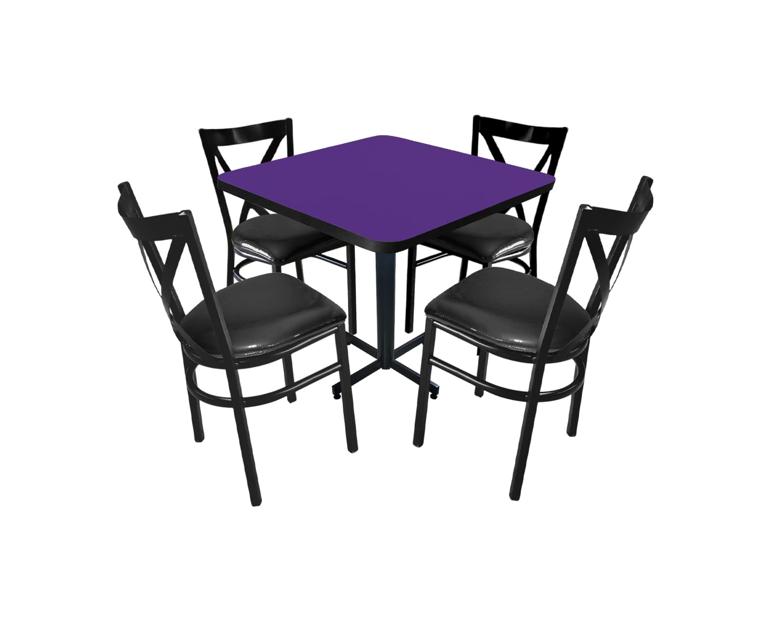 Conjunto Modelo Roma Morado - estándar 4 sillas