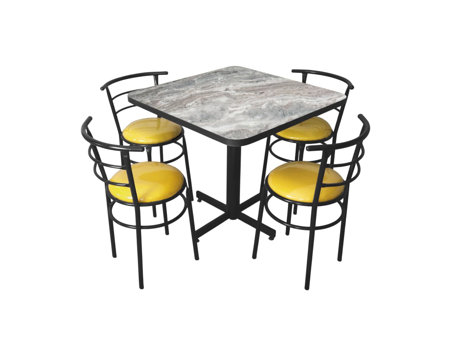 Conjunto Modelo Chabeli Marmol Gris - estándar 4 sillas view 6