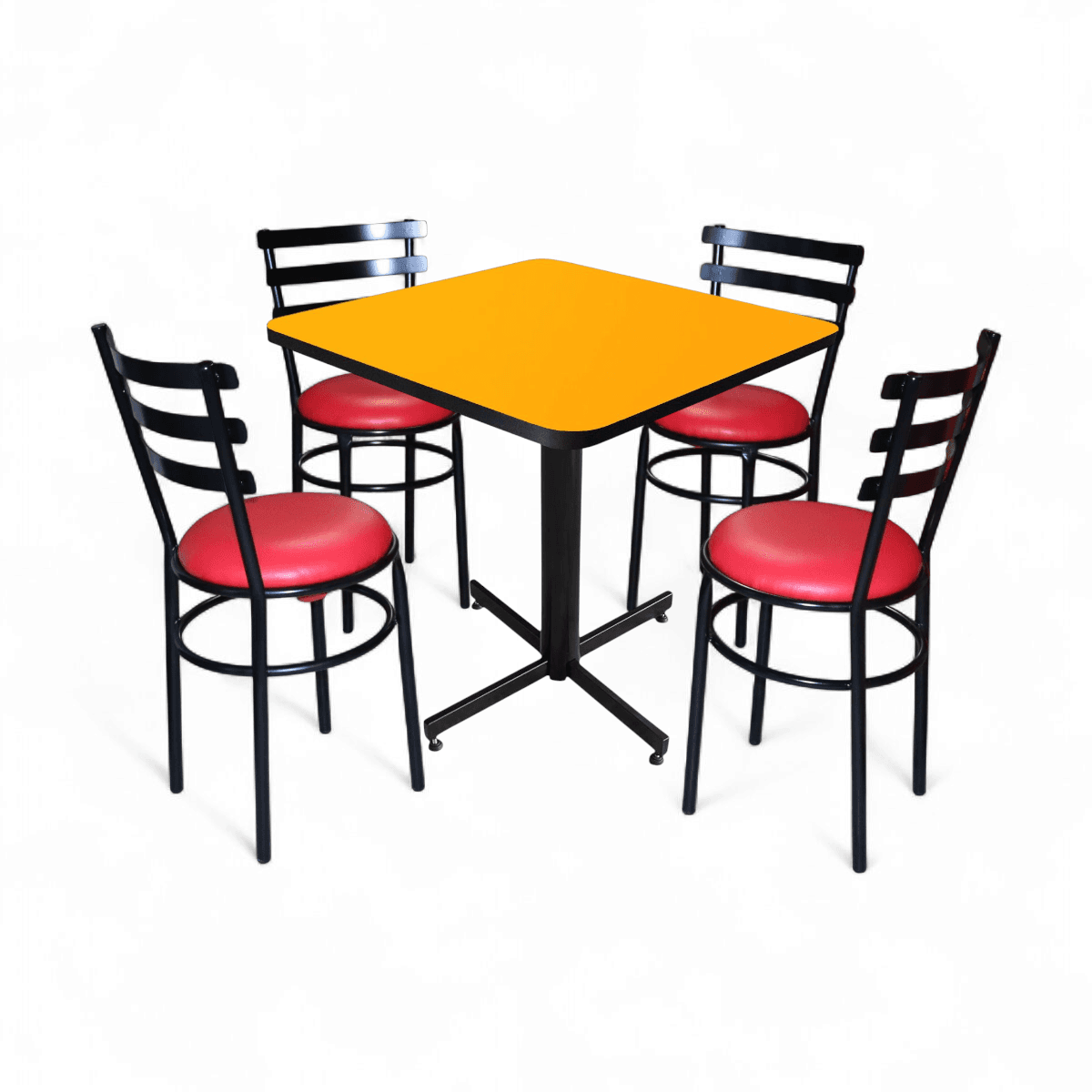 Conjunto Modelo Solera Amarillo Liso - estándar 4 sillas view 3