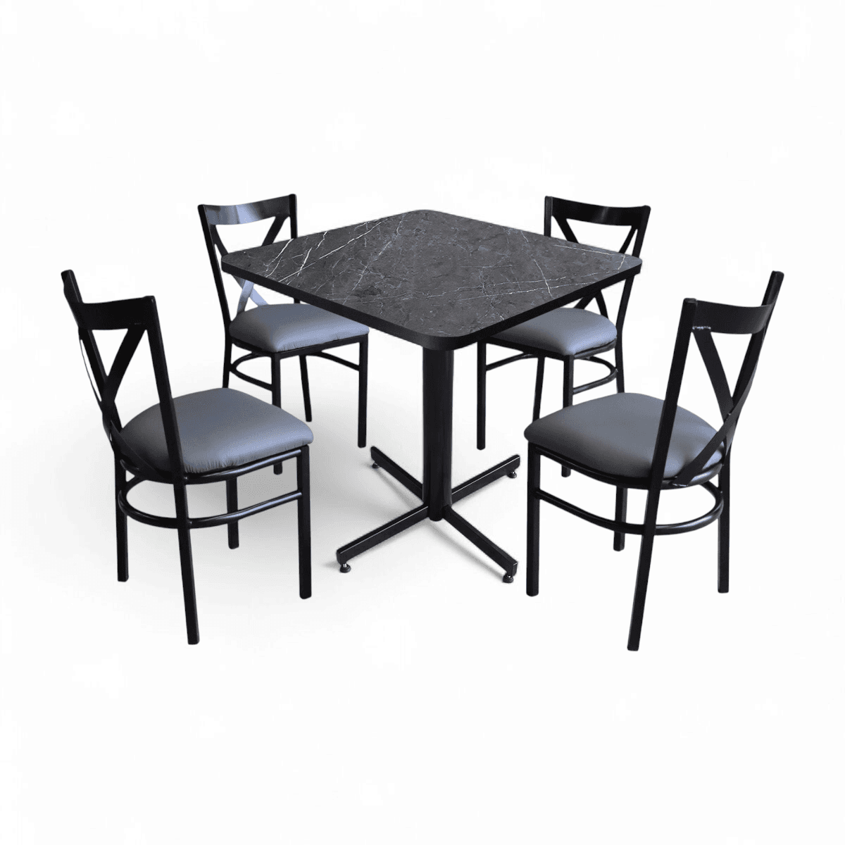 Conjunto Modelo Roma Gris Carrara - estándar 4 sillas view 3