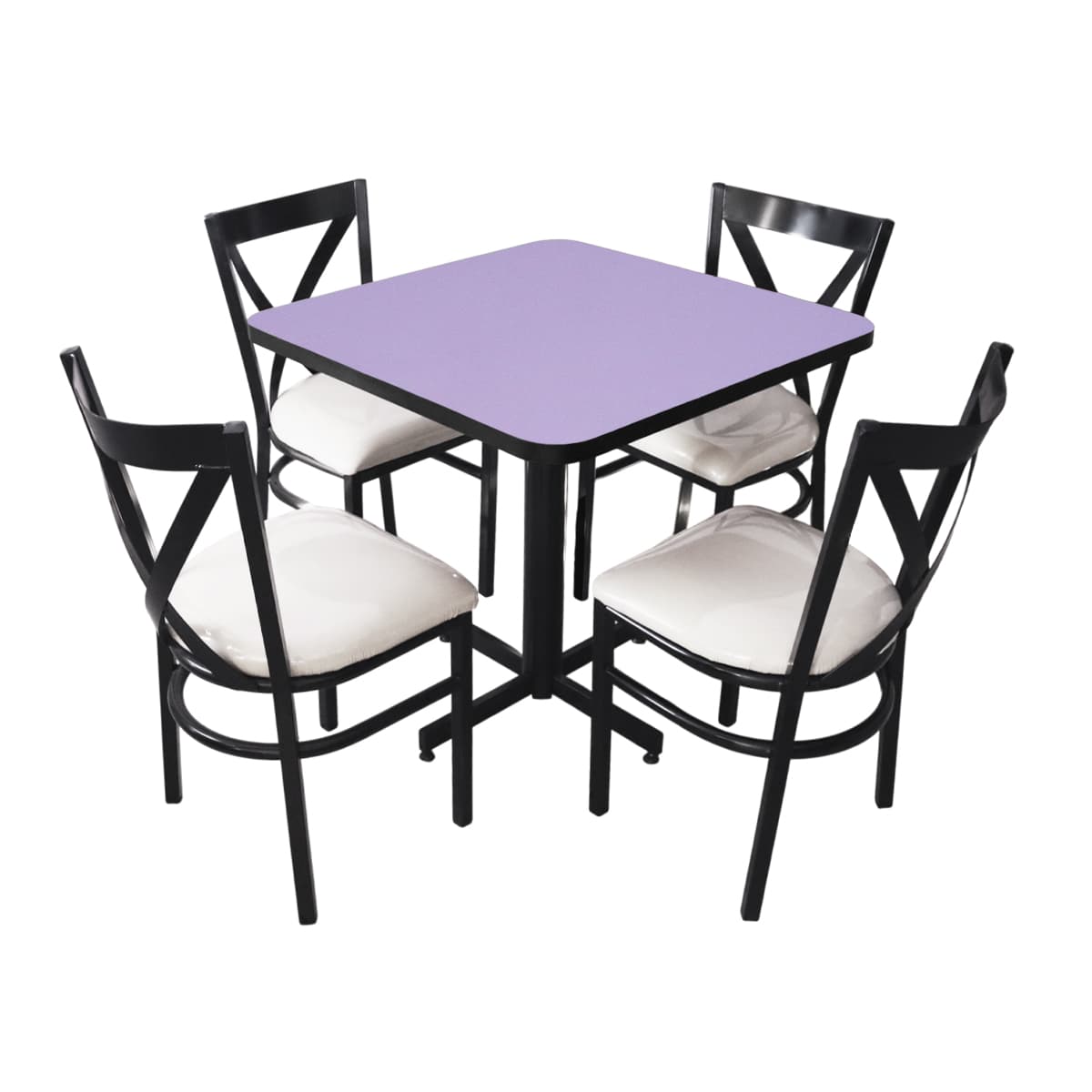 Conjunto Modelo Roma Lila - estándar 4 sillas
