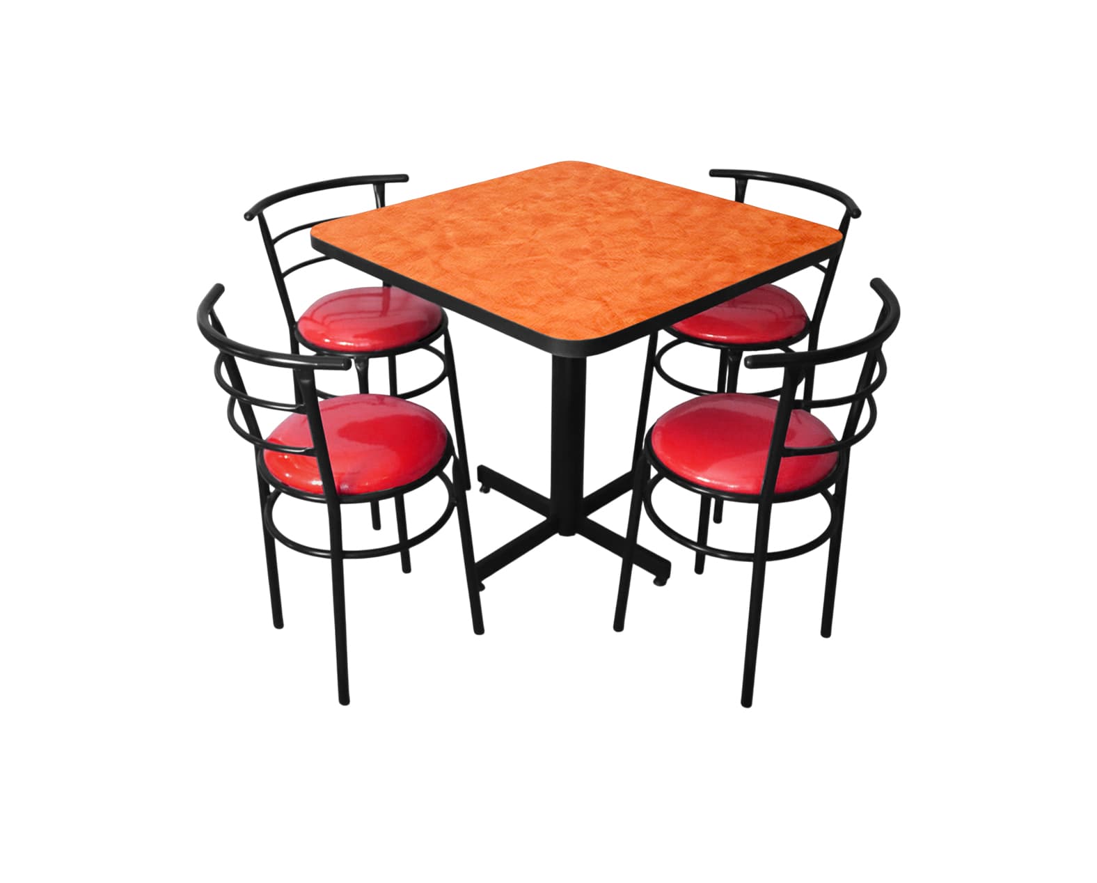 Conjunto Modelo Chabeli Naranja Deslavado - estándar 4 sillas view 4