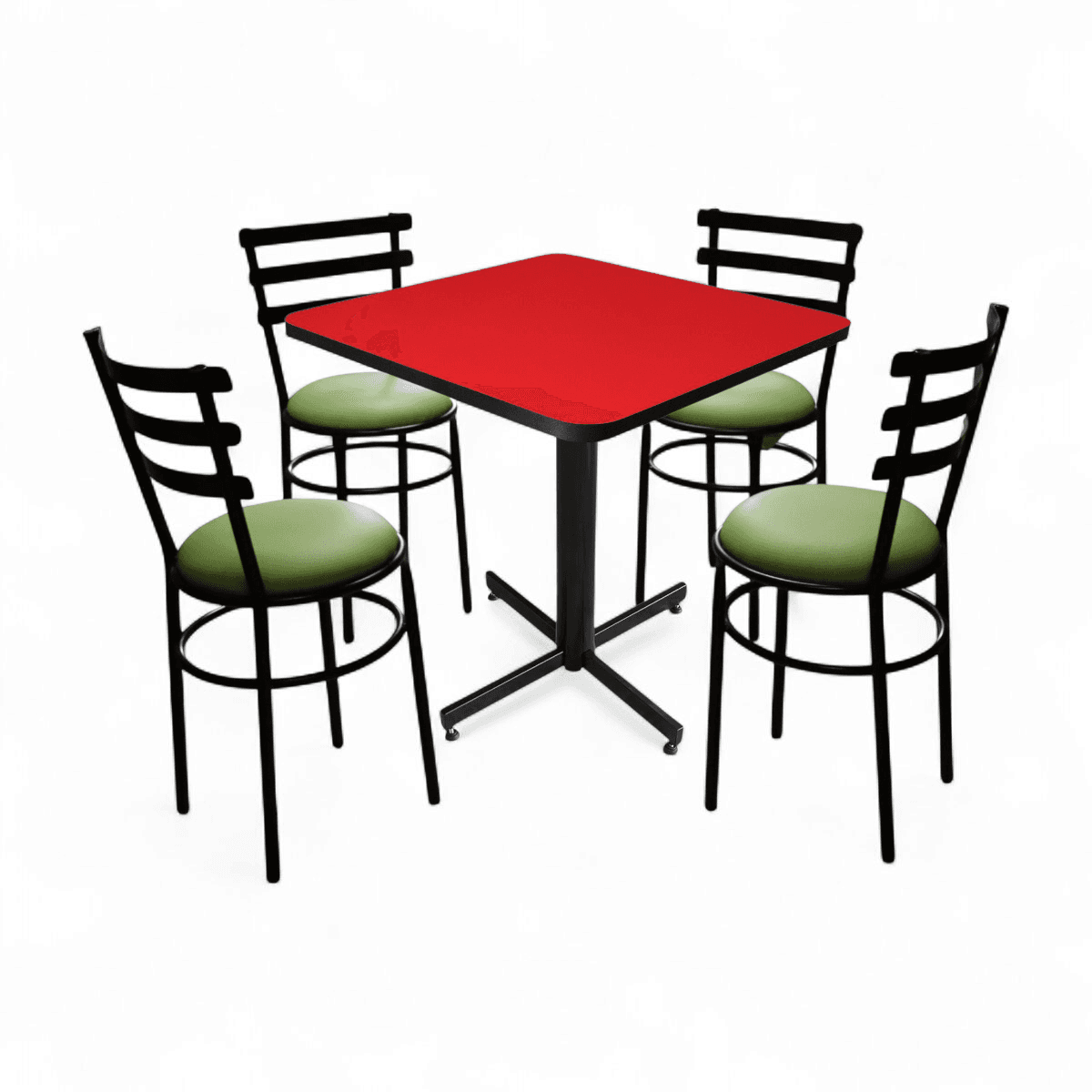 Conjunto Modelo Solera Rojo Liso Brillante - estándar 4 sillas view 13