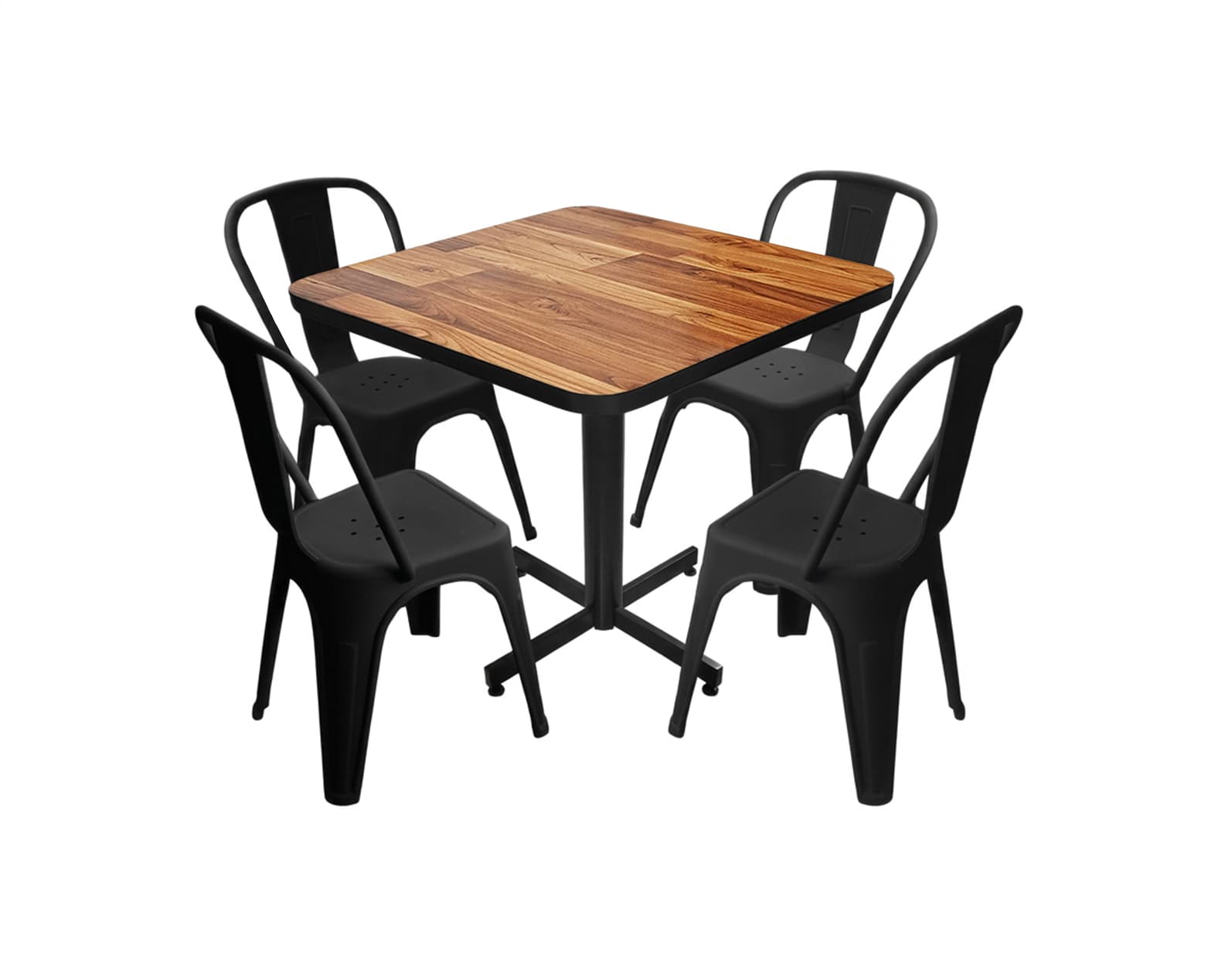 Conjunto Modelo Tolix Wood - estándar 4 sillas