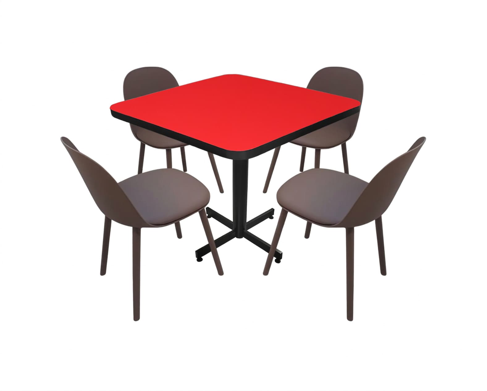 Conjunto Modelo Nova Rojo Liso - estándar 4 sillas view 2