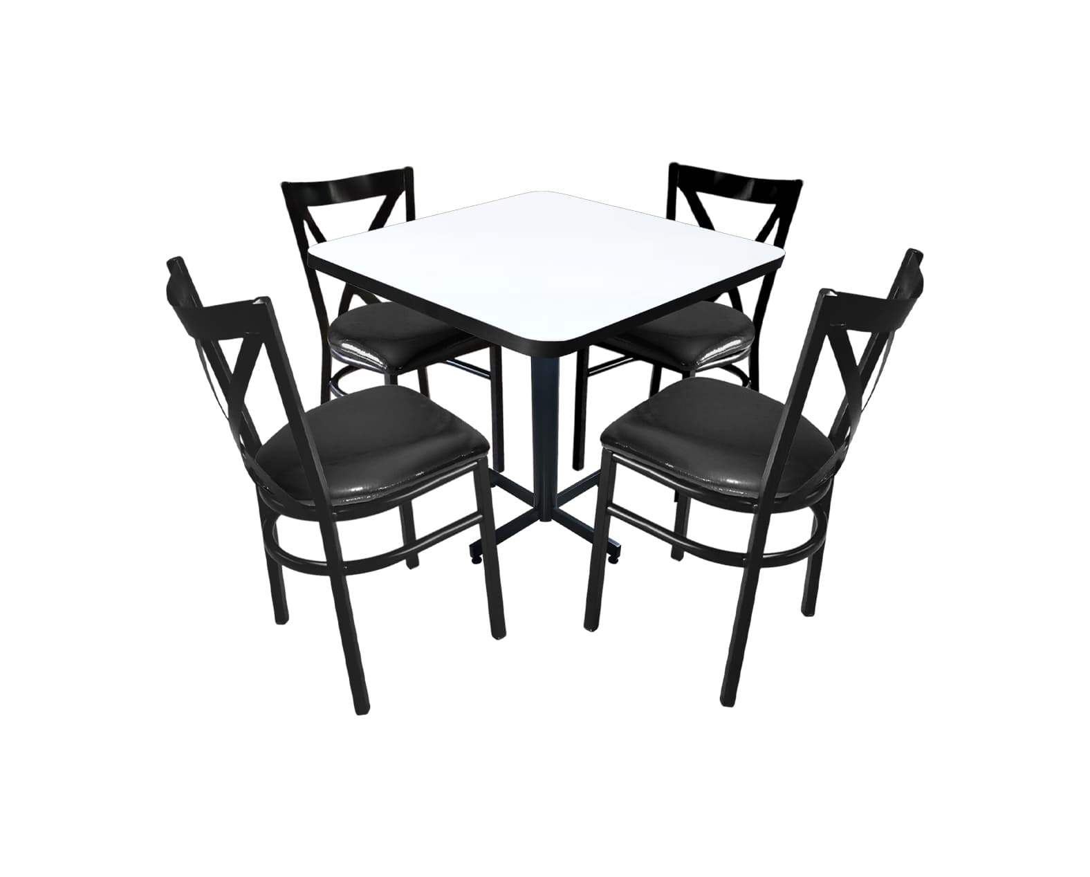 Conjunto Modelo Roma Blanco - estándar 4 sillas