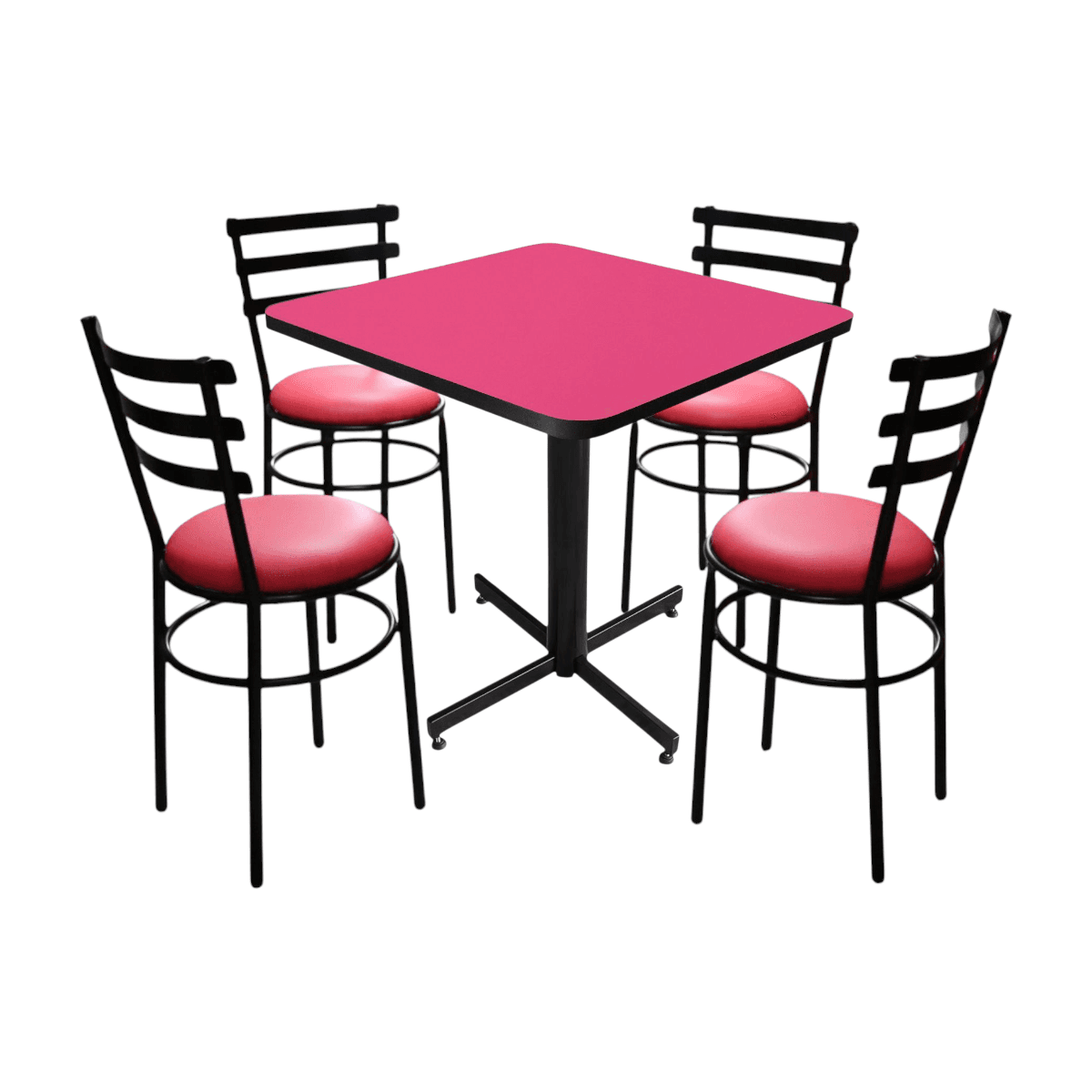 Conjunto Modelo Solera Rosa Mate - estándar 4 sillas view 9