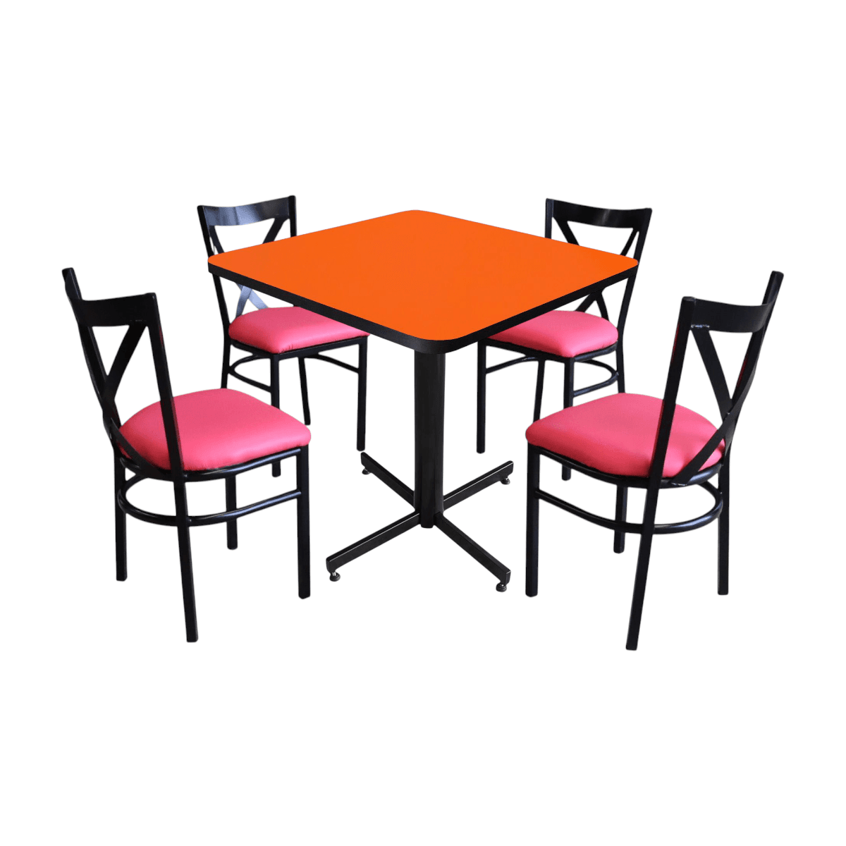 Conjunto Modelo Roma Naranja Liso - estándar 4 sillas view 16