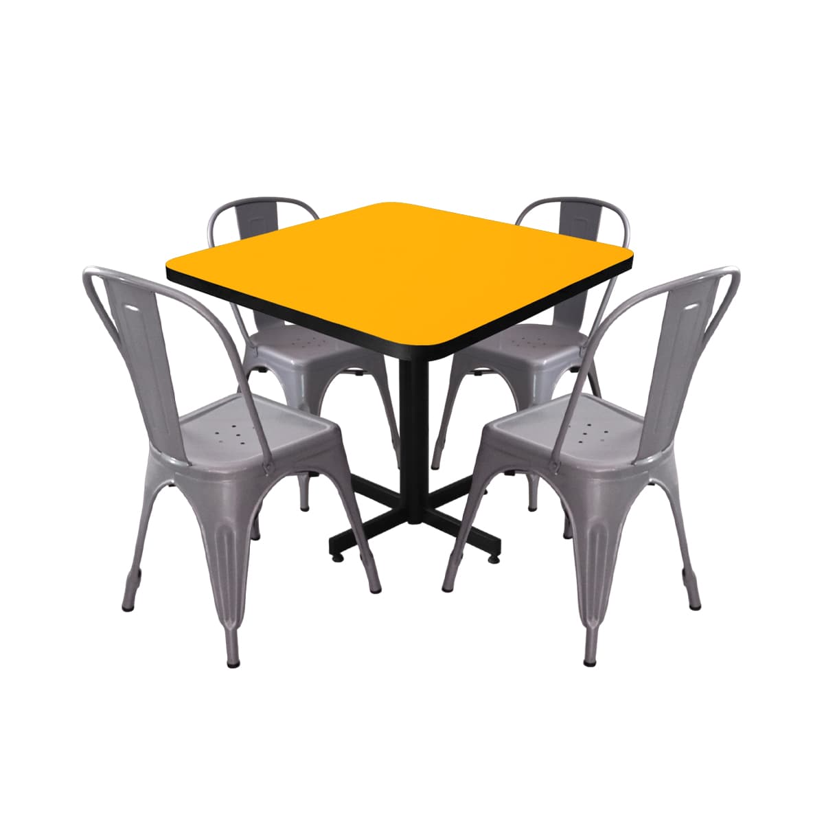 Conjunto modelo Tolix, estándar con 4 sillas view 50