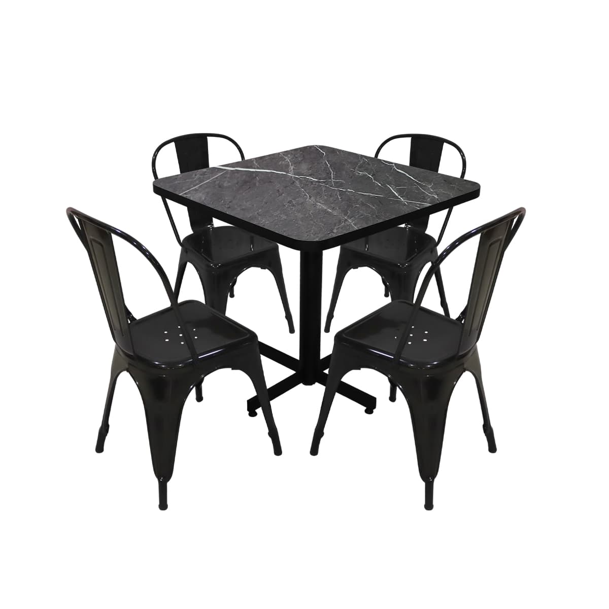 Conjunto modelo Tolix, estándar con 4 sillas view 16