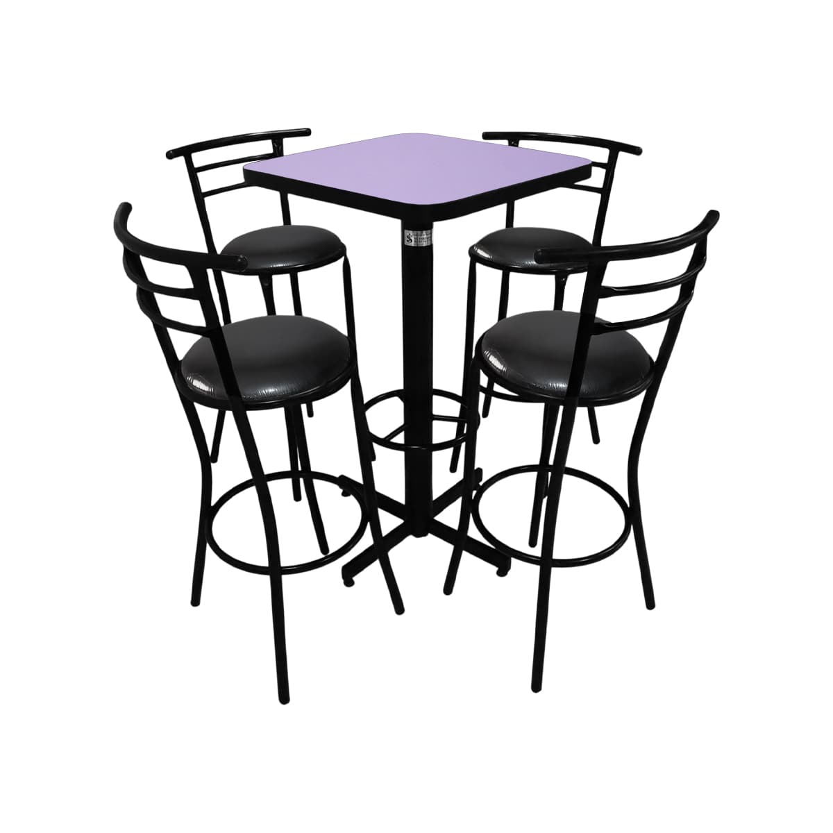 Conjunto Periquero Modelo Chabeli Lila - 4 bancos view 4