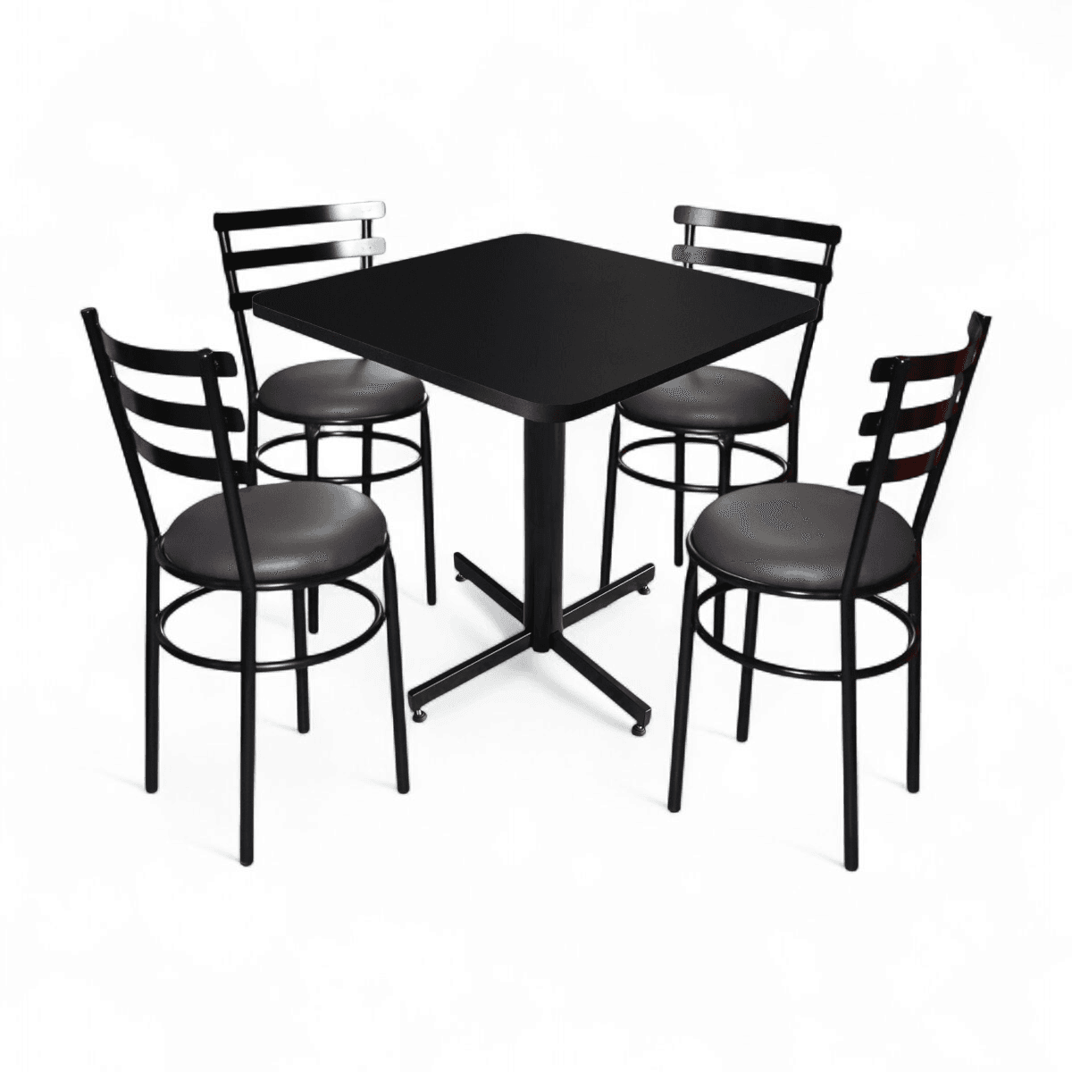 Conjunto Modelo Solera Negro Mate - estándar 4 sillas view 5