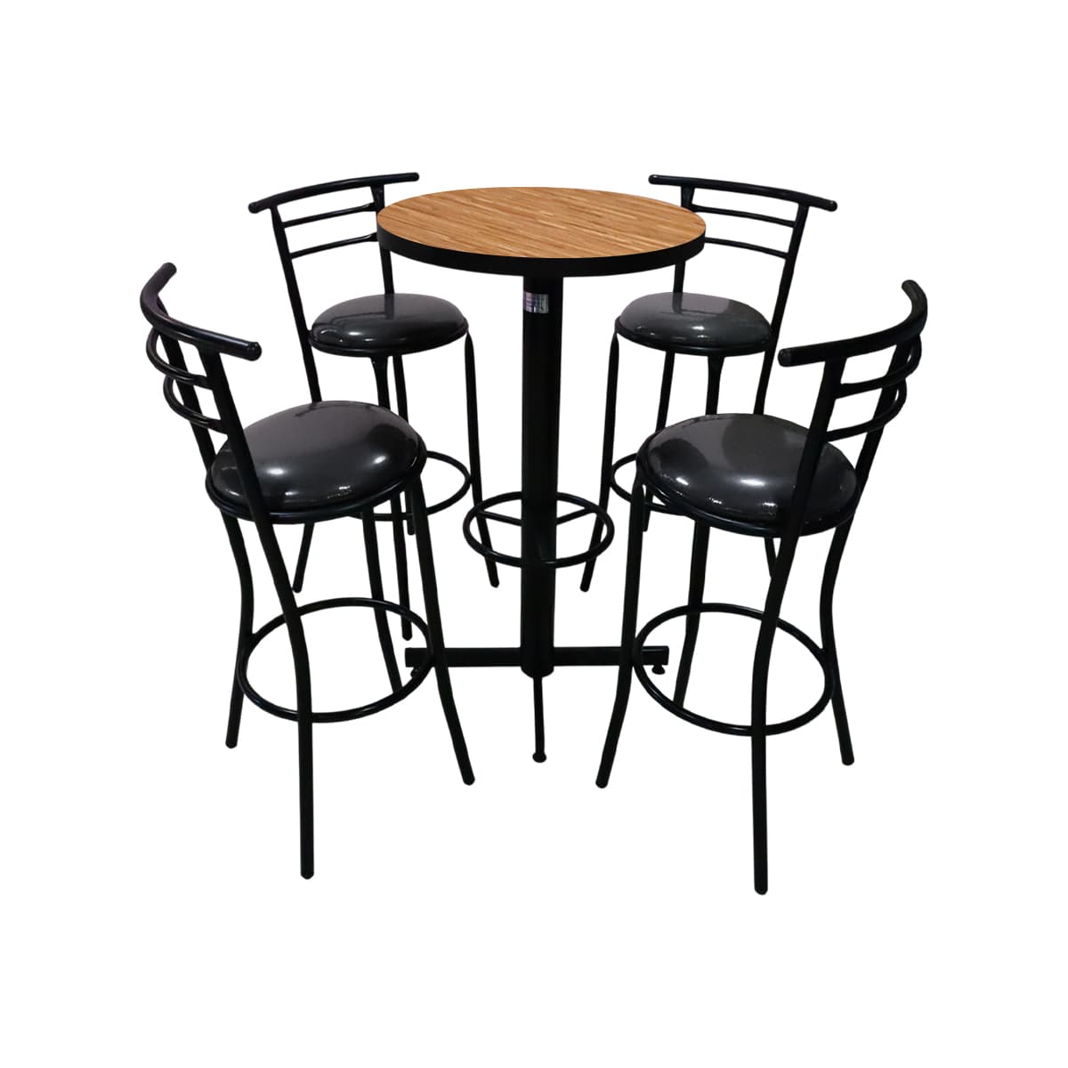 Conjunto Periquero Modelo Chabeli Golden Bambú - 4 bancos view 3