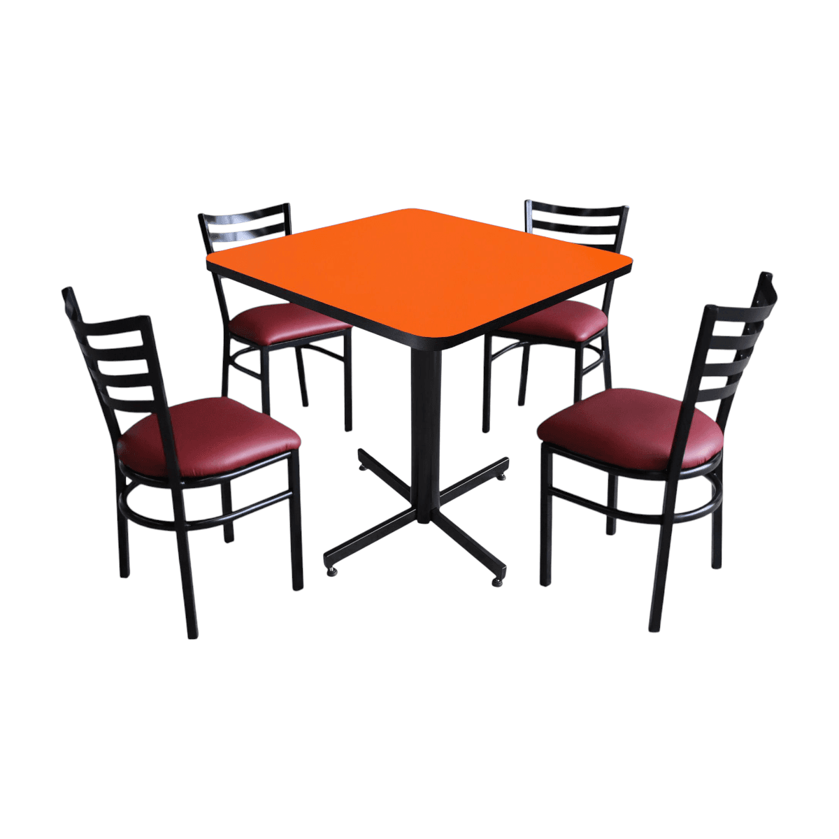 Conjunto Modelo Italia Naranja Liso - estándar 4 sillas view 13