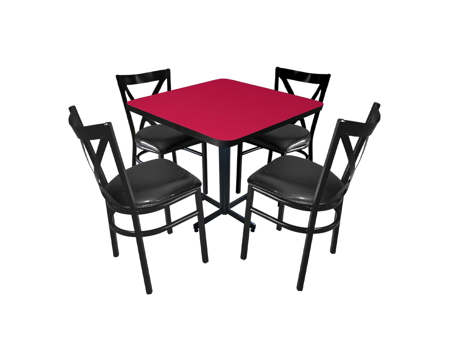 Conjunto Modelo Roma Vino - estándar 4 sillas