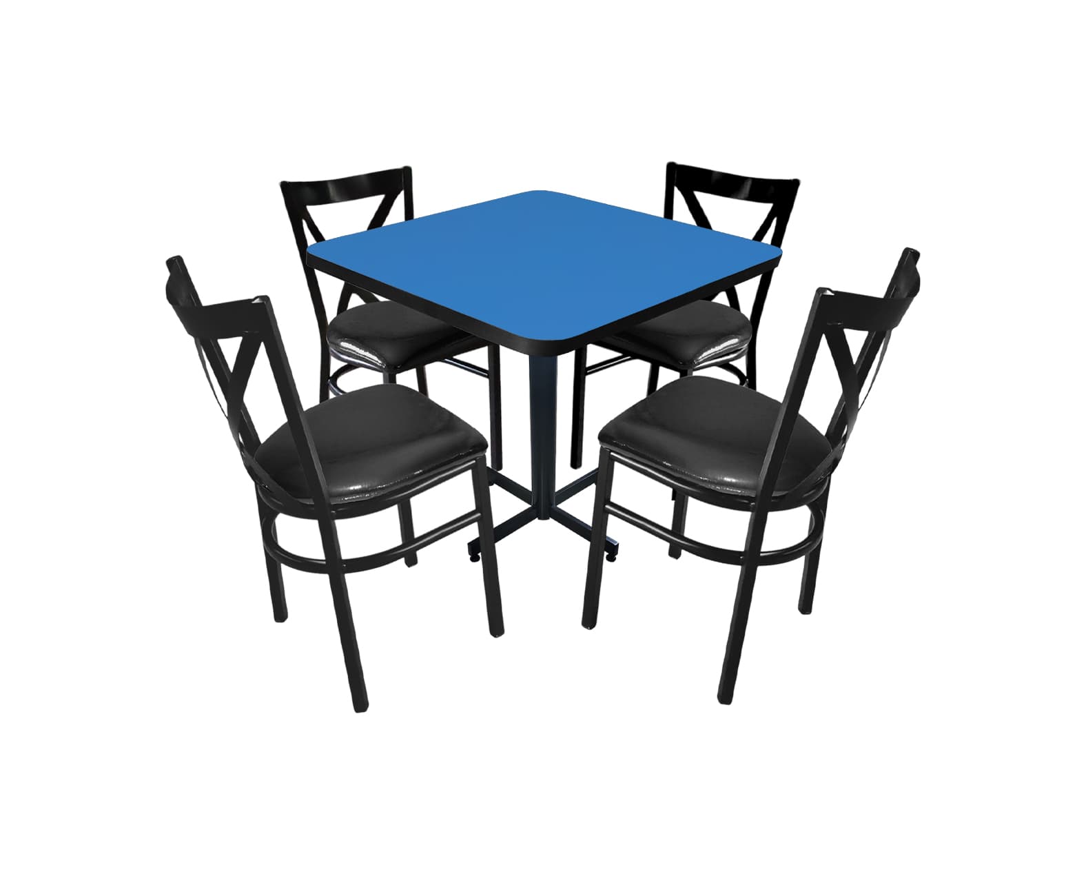 Conjunto Modelo Roma Azul Polar - estándar 4 sillas