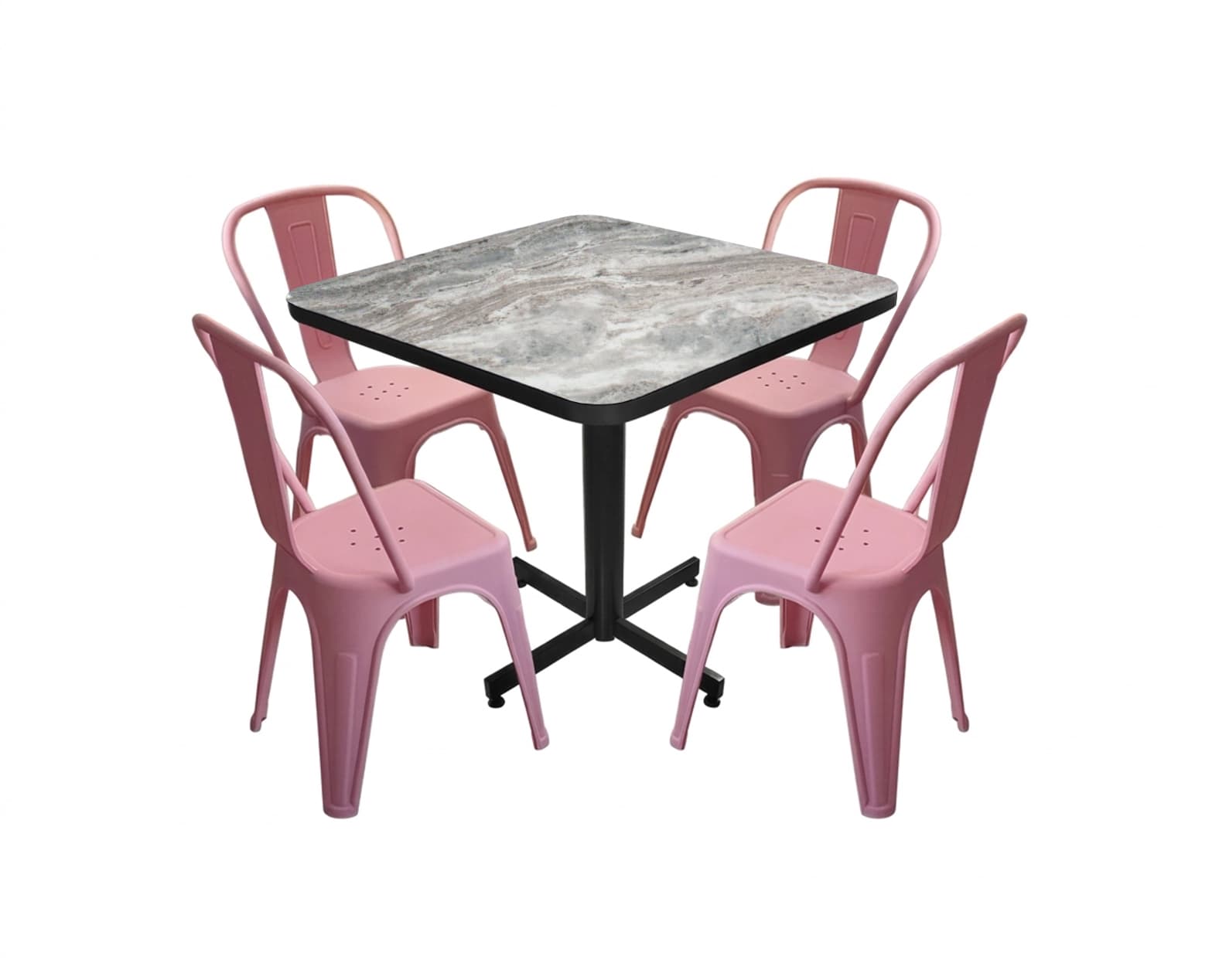 Conjunto Modelo Tolix Marmol Gris - estándar 4 sillas view 3