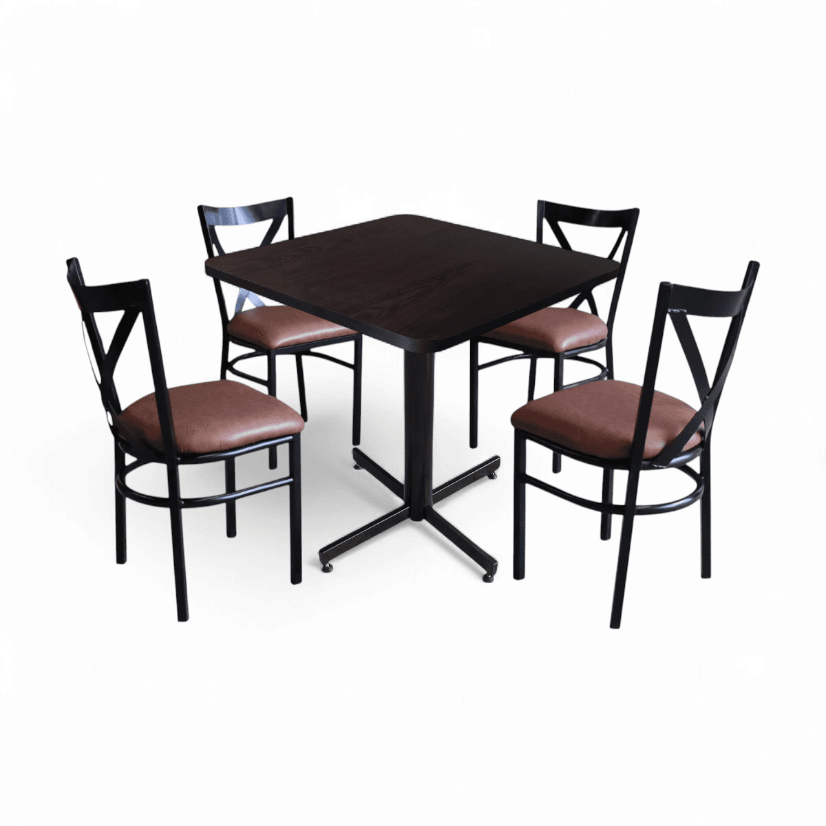 Conjunto Modelo Roma Wengue - estándar 4 sillas