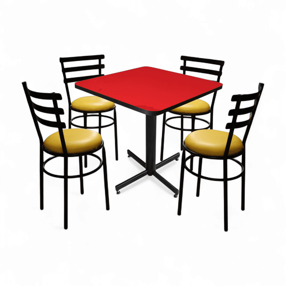 Conjunto Modelo Solera Rojo Liso Brillante - estándar 4 sillas view 5