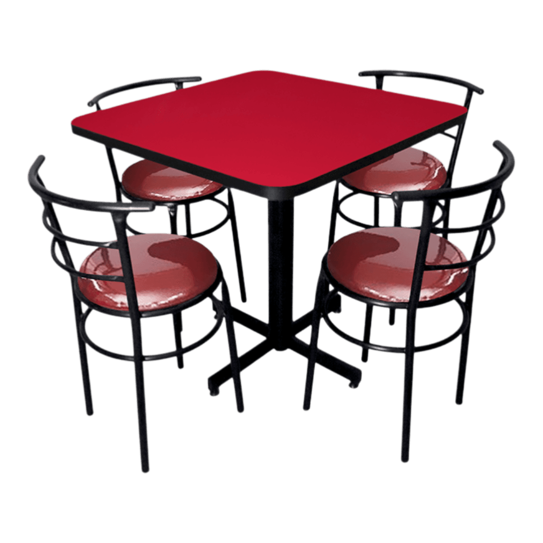 Conjunto Modelo Chabeli Vino - estándar 4 sillas