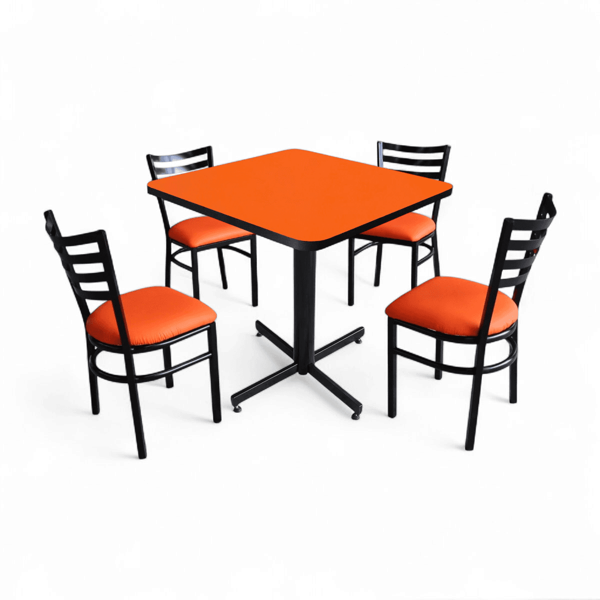 Conjunto Modelo Italia Naranja Liso - estándar 4 sillas view 9