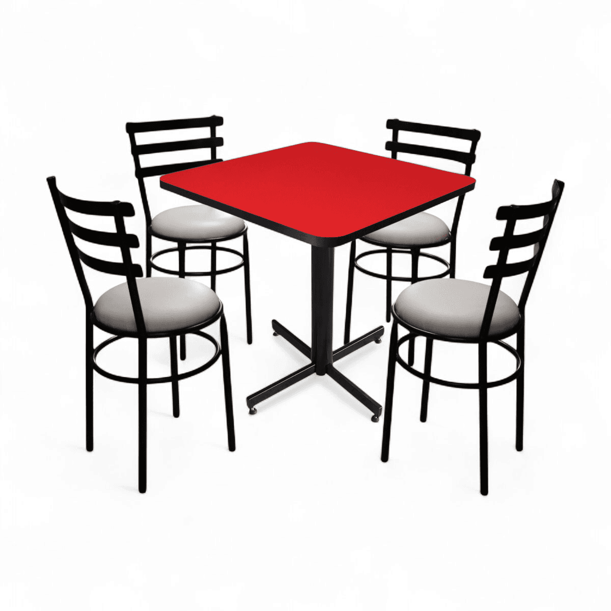 Conjunto Modelo Solera Rojo Liso Brillante - estándar 4 sillas view 16