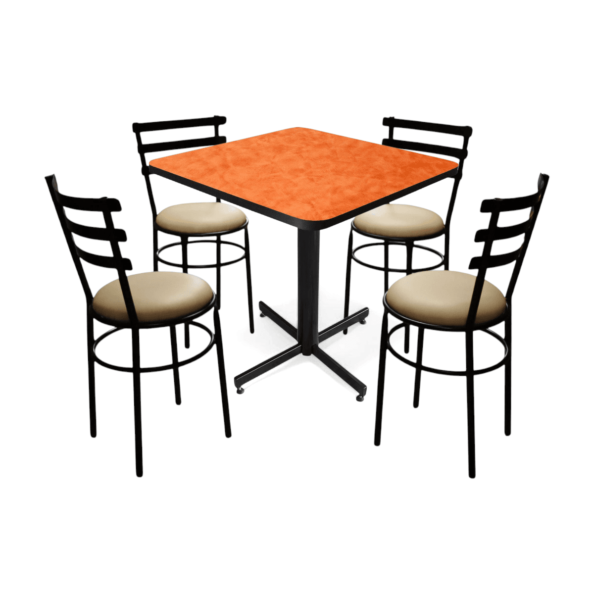 Conjunto Modelo Solera Naranja Deslavado - estándar 4 sillas view 10