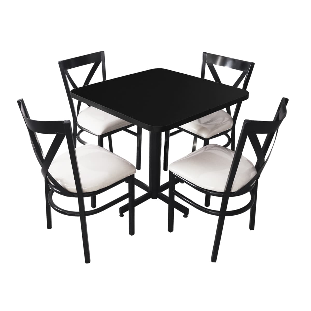 Conjunto Modelo Roma Negro Mate - estándar 4 sillas view 17