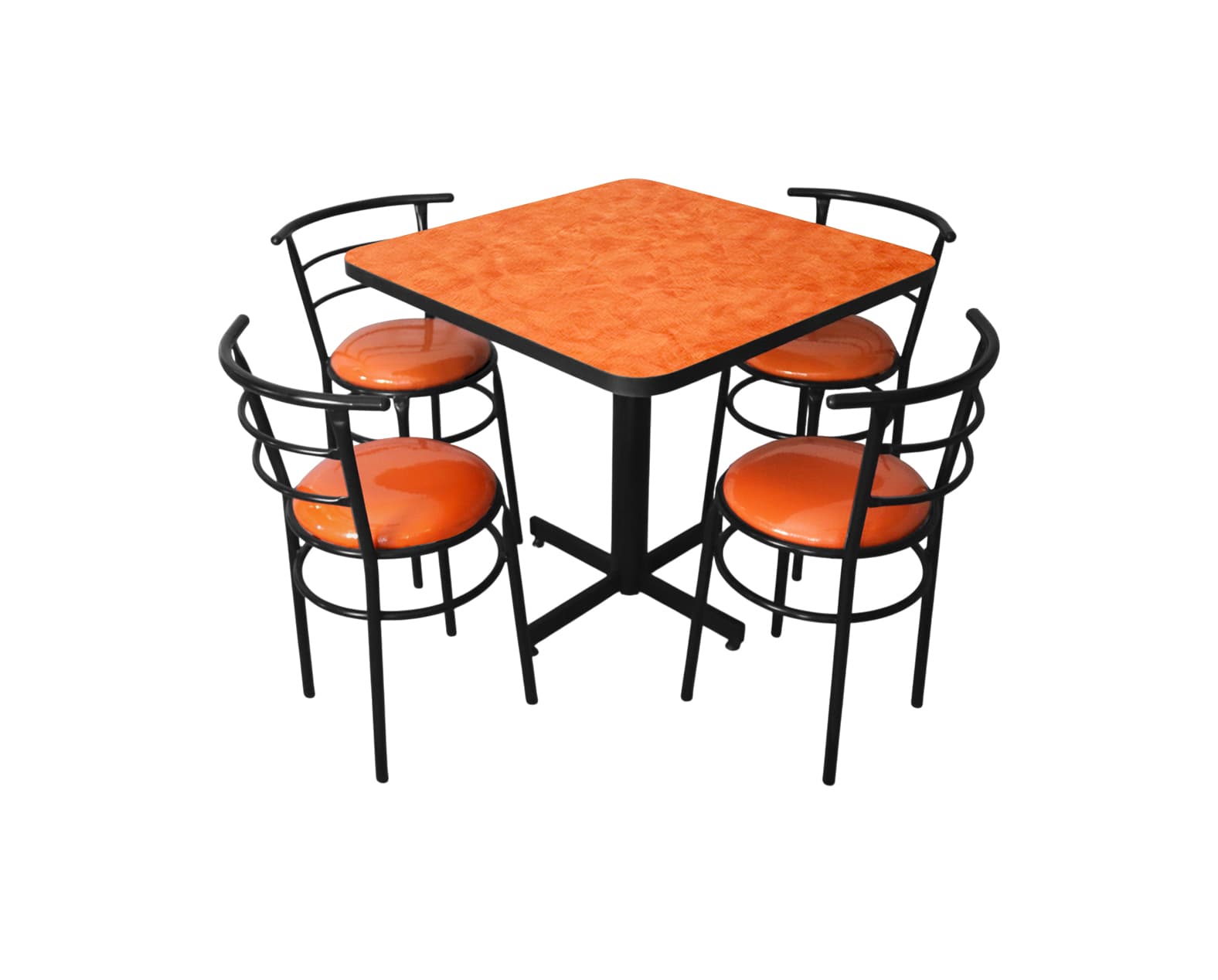 Conjunto Modelo Chabeli Naranja Deslavado - estándar 4 sillas view 5