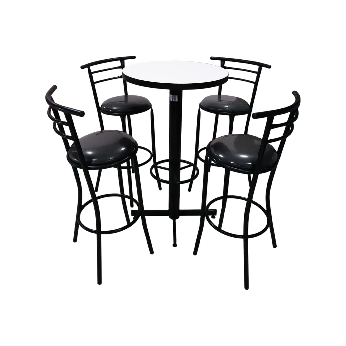 Conjunto Periquero Modelo Chabeli Blanco - 4 bancos