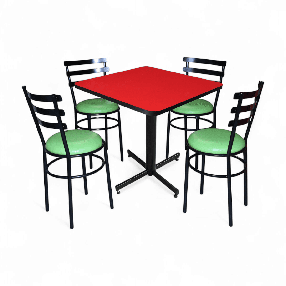 Conjunto Modelo Solera Rojo Liso Brillante - estándar 4 sillas view 10