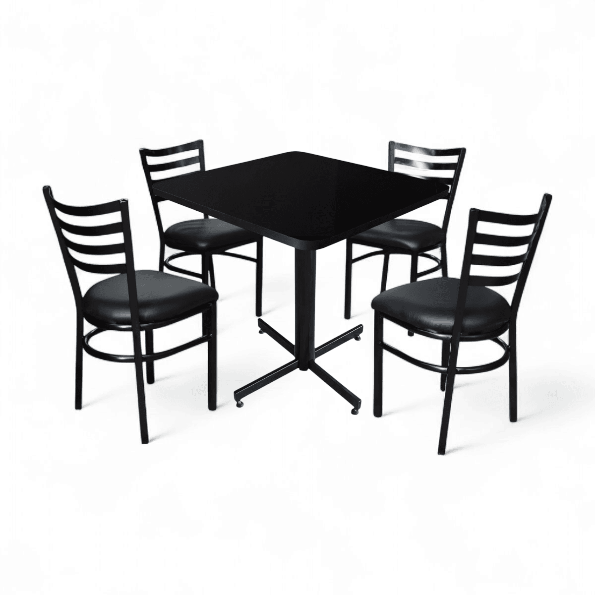 Conjunto Modelo Italia Negro Brillante - estándar 4 sillas view 5