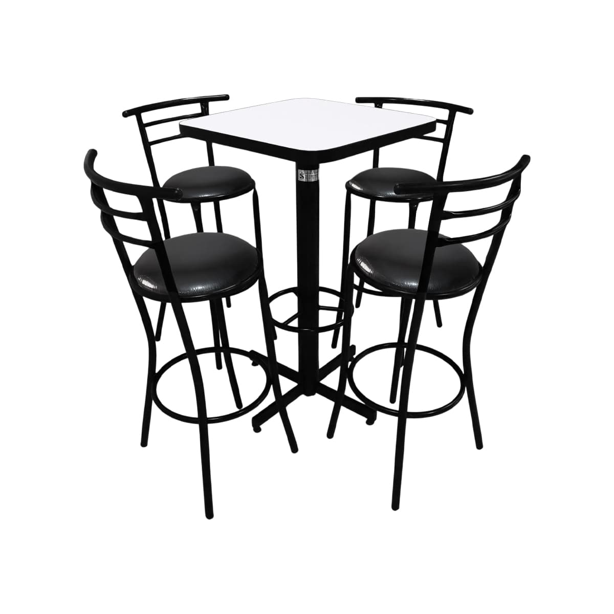 Conjunto Periquero Modelo Chabeli Blanco - 4 bancos view 4