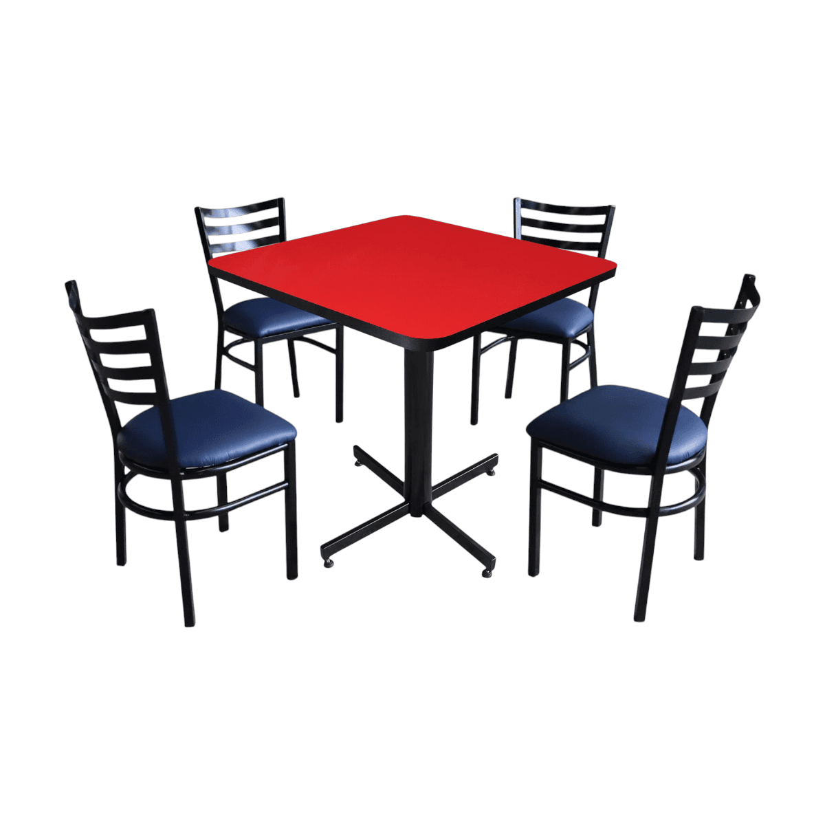 Conjunto Modelo Italia Rojo Liso Brillante - estándar 4 sillas view 2