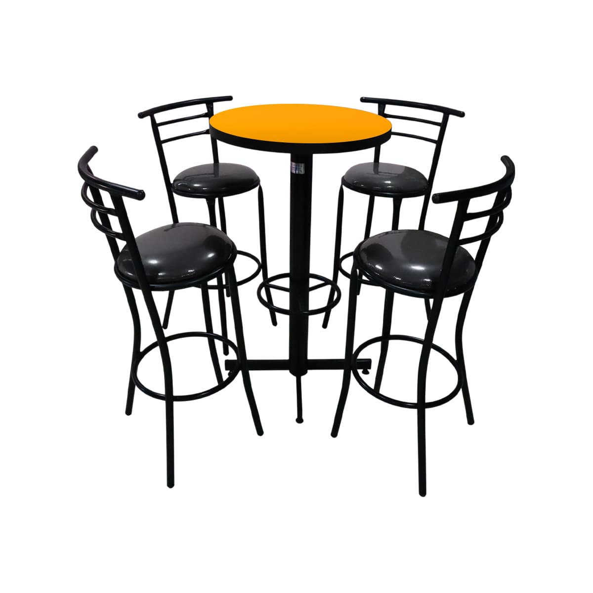 Conjunto Periquero Modelo Chabeli Amarillo Uso - 4 bancos view 4